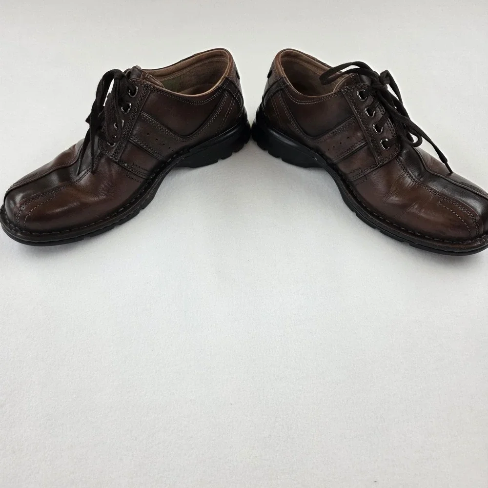 Clarks Touareg Vibe Men's Brown Leather Lace-Up Oxford Shoes 8.5M 70852